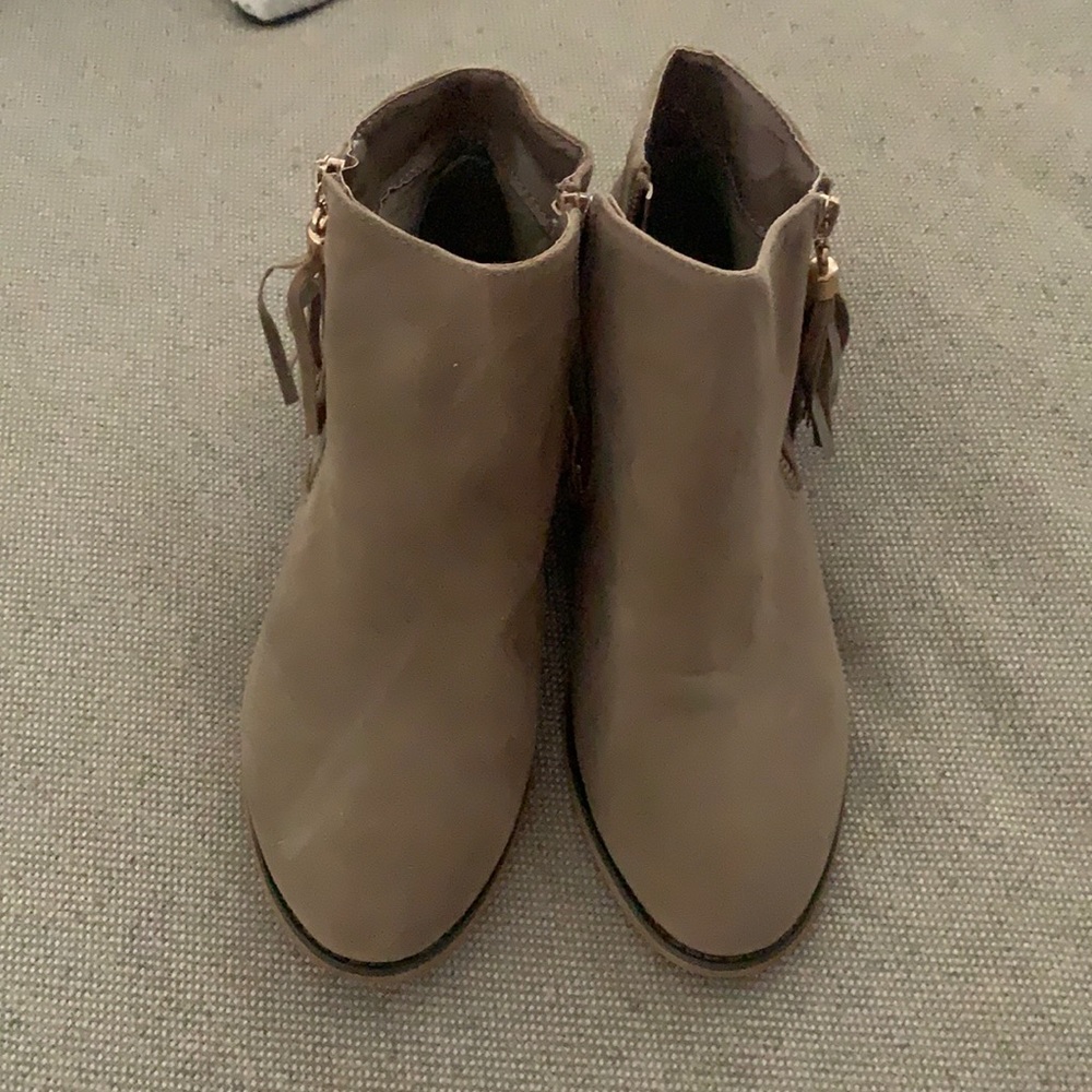 Tan booties
